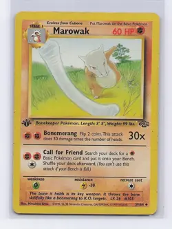 Marowak 39/64 Uncommon Jungle Pokemon 1st Edition Heavily Played - Image 1