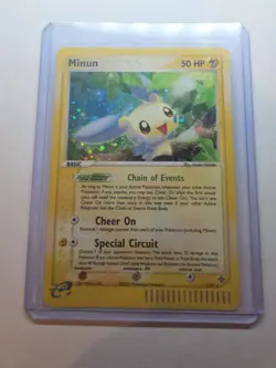 Minun 7/97 Pokemon TCG Dragon Holo Rare SWIRL NM - Image 3