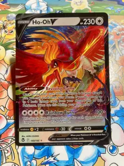 Ho-Oh V 140/195 Holo Rare V Silver Tempest Pokemon TCG - Image 1