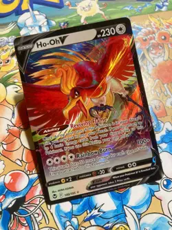 Ho-Oh V 140/195 Holo Rare V Silver Tempest Pokemon TCG - Image 2