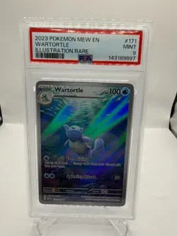 2023 POKEMON MEW EN-151 ILLUSTRATION RARE #171 WARTORTLE PSA 9 - Image 1