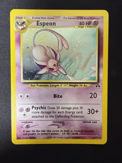 Pokemon TCG: Neo Discovery Unlimited Espeon 1/75 Holo Rare MP - Image 5