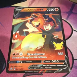 Pokemon Lance's Charizard V SWSH133 Promo Full Art Holo 220 HP 2021 - Image 3