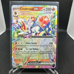 Cinderace ex - 028/142 Stellar Crown Double Rare Pokemon - NM/MINT - Image 1