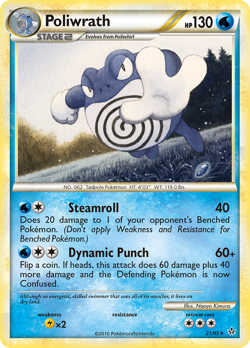 Poliwrath 21/95 R HGSS Unleashed Pokemon NM/M - Image 1