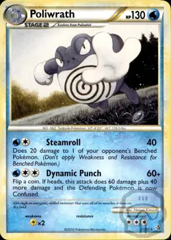 Poliwrath 21/95 R HGSS Unleashed Pokemon NM/M - Image 3