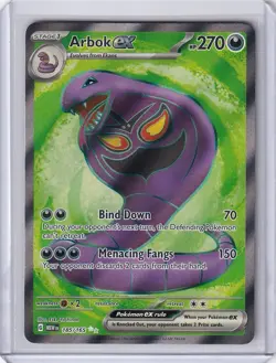 Arbok ex 185/165 Sv: Scarlet & Violet 151 Holo - Pokemon TCG - NM - Image 1