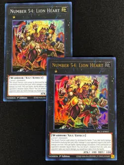 Yugioh Number 54 Lion Heart BLC1-EN037 1st Ultra x2 (NM) - Image 1