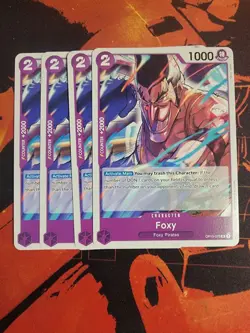 4X One Piece Card Game Foxy OP10-075 Uncommon English NM - Image 1