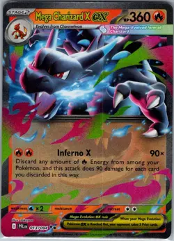 Mega Charizard X ex 013/094 ME02: Phantasmal Flames - Pokemon Card - NM - Image 1