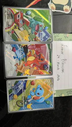 Pokemon TCG First Partner Illustration Collection Series 1 Kanto Starter Set - Image 2