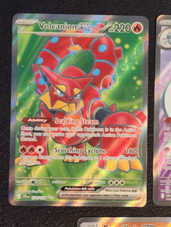 3x Pokemon EX Holo Card Lot ( Full Art Volcanion Scovillain & Jellicent NM ) - Image 2