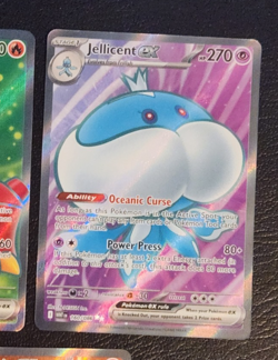 3x Pokemon EX Holo Card Lot ( Full Art Volcanion Scovillain & Jellicent NM ) - Image 3