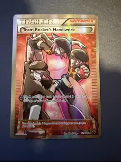 Team Rocket's Handiwork Full Art Pokemon Card 124/124 XY Era Fates Collide NM - Image 1