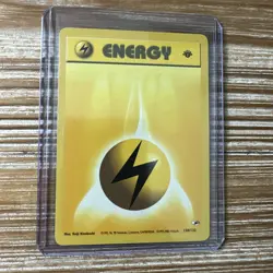 Lightning Energy 130/132 Gym Heroes 1st Edition Pokemon Card LP-MP - Image 1