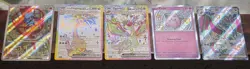Lot Of 6 Random Assortment Of Ex And Full Art Pokemon Cards, Gold Switch Card - Image 1
