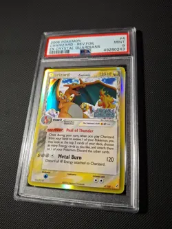 Charizard #4 EX Crystal Guardians Stamped Reverse Holo Card 2006 Pokemon PSA 9 - Image 2