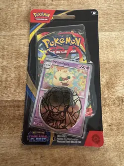 Pokemon TCG Phantasmal Flames Blister & Coin Pack Whimscott Promo Card - Sealed - Image 1