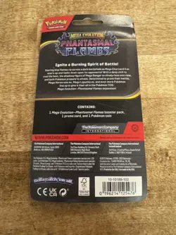 Pokemon TCG Phantasmal Flames Blister & Coin Pack Whimscott Promo Card - Sealed - Image 2