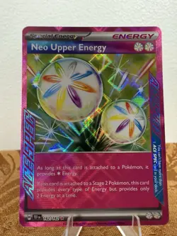 Neo Upper Energy ACE SPEC 162/162 SV05: Temporal Forces Holo Pokemon Card - Image 1