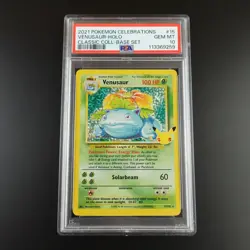 PSA 10 Venusaur 15/102 Celebrations Classic Collection Holo Graded Pokemon Card - Image 1