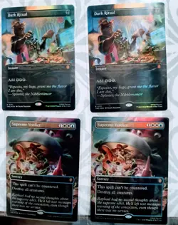 Dark Ritual 131 PROMO BORDERLESS FOIL TMNT Pizza Box Commander MTG NM Rare x2 &2 - Image 1
