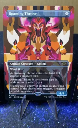 X3 Roaming Throne Lost Caverns of Ixalan 344 Borderless Rare 1X Regular, 2X Foil - Image 3