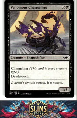 Magic the Gathering MTG Modern Horizons Venomous Changeling #114 Buy 2 Get 1 - Image 1