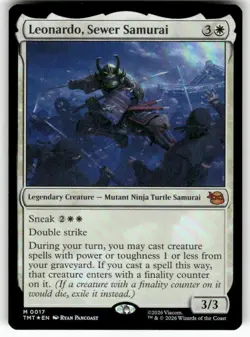 Leonardo, Sewer Samurai 17 NM Foil MTG TMT Magic - Image 1