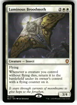 Luminous Broodmoth 144 NM MTG Commander: Bloomburrow Magic - Image 1