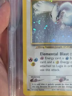 Pokemon Neo Genesis Lugia Holo Rare 9/111 Beckett 8 Unlimited English 2000 - Image 5