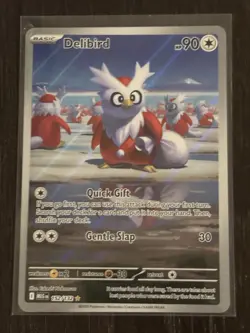 Pokemon Delibird 152/132 Me01: Mega Evolution Illustration Rare Holo 90 HP Eng - Image 1
