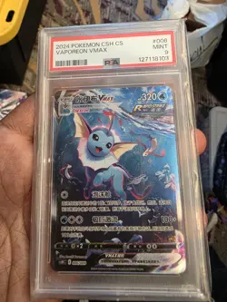 2024 POKEMON SIMPLIFIED CHINESE #006 VAPOREON VMAX PSA 9 - Image 1