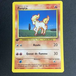 Pokemon FRENCH 1st Edition PONYTA 60/102 Common 1999 NM / LP - Image 1