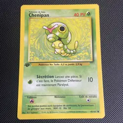 [French] Pokemon Card - 1st Edition Chenipan Caterpie (45/102) Base Set Low Pop - Image 1