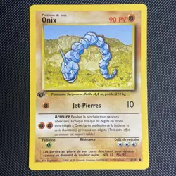 Pokemon Card - 1st Edition Onix - (95/102) French Base Set TCG 1999 VLP - Image 1
