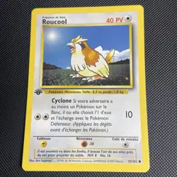 Pokemon FRENCH 1st Edition ROUCOOL 57/102 Common 1999 NM - Image 1