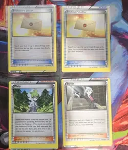 Miscut Pokemon Cards Lot (Professor's Letter, Steven, And Wally) - Image 1