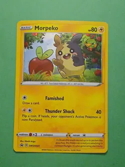 GALAXY SWIRL Pokemon Sword & Shield Morpeko SWSH031 Black Star Promo Cosmos Holo - Image 2