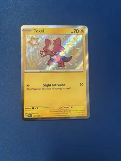 Pokemon Scarlet & Violet Paldean Fates Toxel Shiny Rare 140 / 091 - Image 1