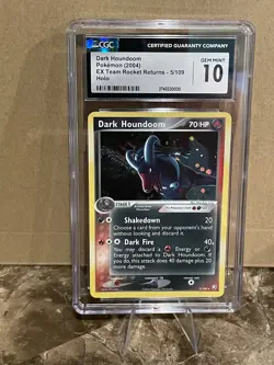 Pokemon Dark Houndoom EX Team Rocket Returns Holo Rare #5 CGC 10 Gem Mint - Image 2