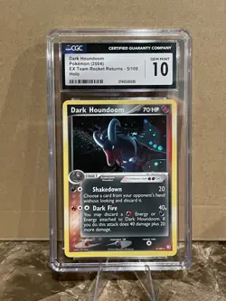 Pokemon Dark Houndoom EX Team Rocket Returns Holo Rare #5 CGC 10 Gem Mint - Image 4
