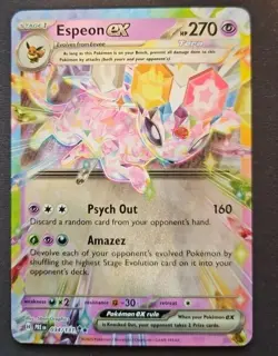 Espeon ex SV: Prismatic Evolutions 034/131 Double Rare Holofoil Pokemon TCG NM - Image 1