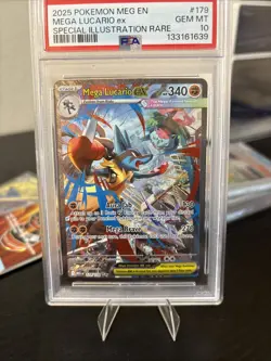 Pokemon Mega Lucario EX 179/132 Special Illustration Rare Holo PSA 10 - Image 2