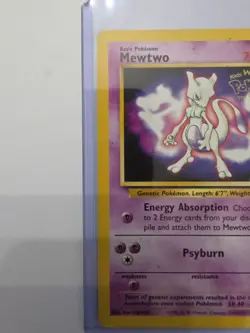 Pokemon 1995 TCG Mewtwo Black Star Promos 3 Regular LP - Image 2