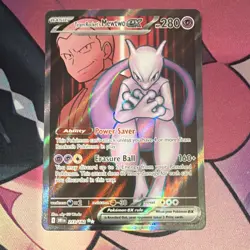 Pokemon Team Rocket's Mewtwo ex 213/182 Sv10 Ultra Rare Full Art Holo EX 280 HP - Image 1