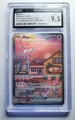 Mew ex CGC 9.5 Pokemon 151 Ultra Premium Promo 053 Black Star Holo MINT - Image 1