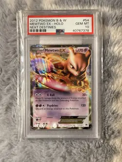 2012 Pokemon Mewtwo EX Black & White Next Destinies PSA 10 POP 46 - Image 1