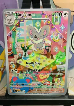 Cinccino 183/162 SV05: Temporal Forces Illustration Rare Near Mint Pokemon TCG - Image 1