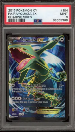 Pokemon Rayquaza EX XY Roaring Skies Full Art #104 PSA 9 Mint - Image 1